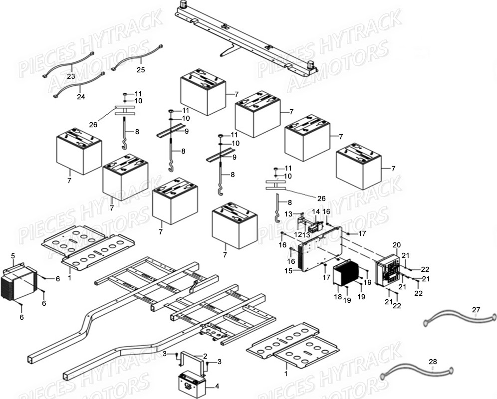 Ensemble Batteries HYTRACK Pièces JOBBER EV5 MAXX ELECTRIQUE