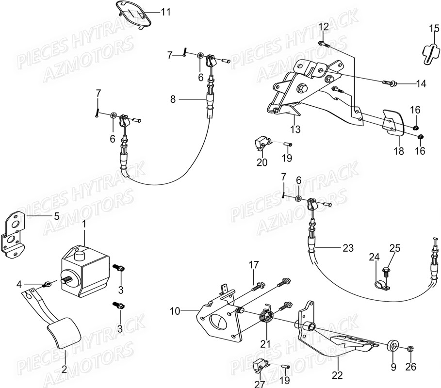 Pedalier HYTRACK Pièces JOBBER EV5 MAXX ELECTRIQUE
