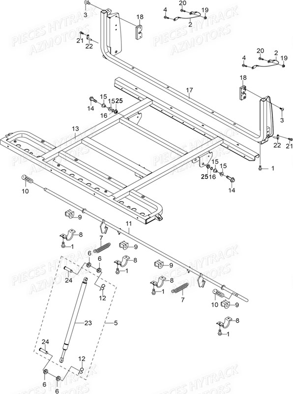 Support De Benne HYTRACK Pièces JOBBER EV5 MAXX ELECTRIQUE