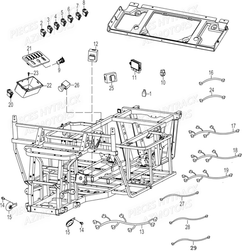 SYSTEME_ELECTRIQUE HYTRACK Pièces JOBBER EV5 MAXX ELECTRIQUE 4X2