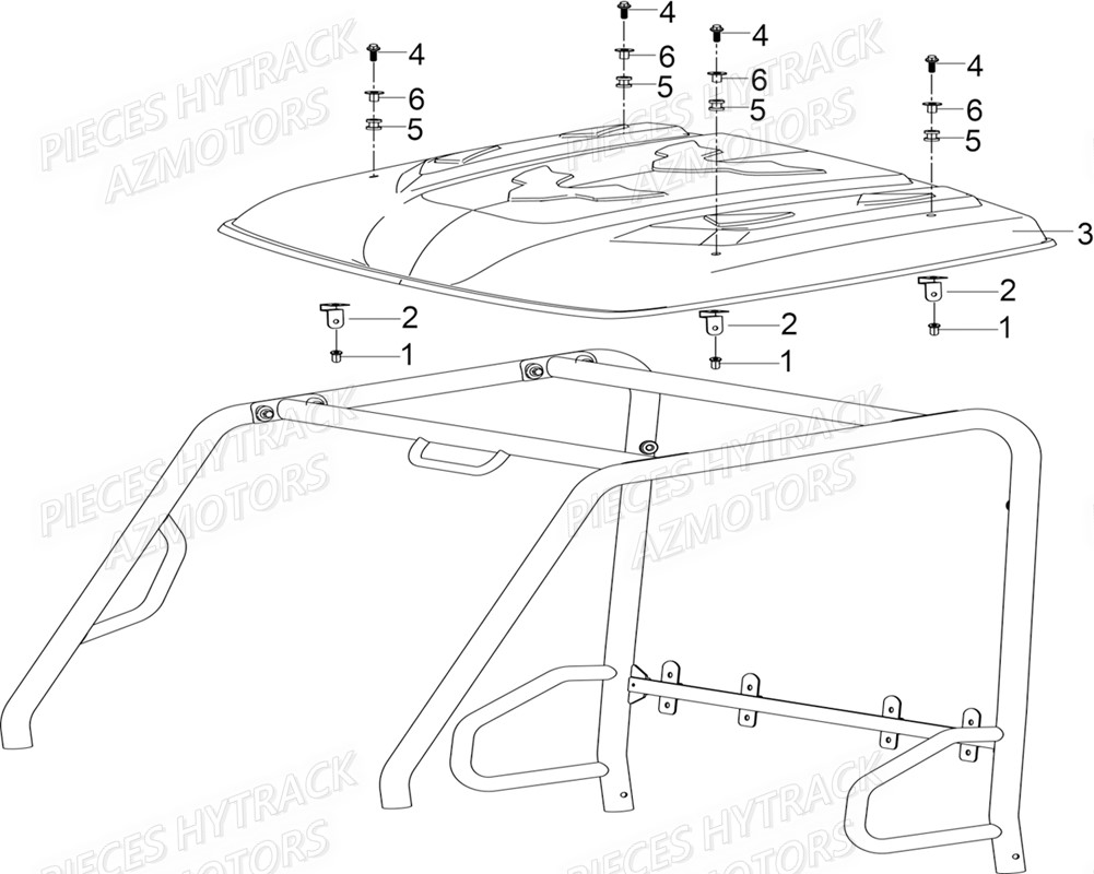 Toit (option) HYTRACK Pièces JOBBER EV5 MAXX ELECTRIQUE
