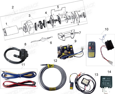 Treuil (option) HYTRACK Pièces JOBBER EV5 MAXX ELECTRIQUE