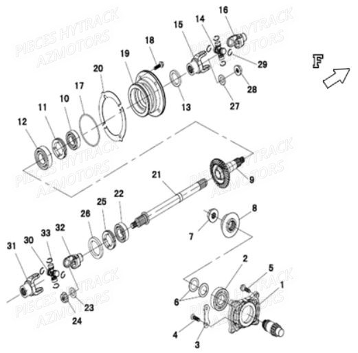 Arbre De Transmission HYTRACK Pieces SSV JOBBER MAXX 750