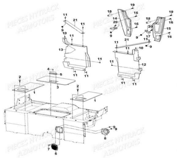 Carrosserie Centrale HYTRACK Pieces SSV JOBBER MAXX 750