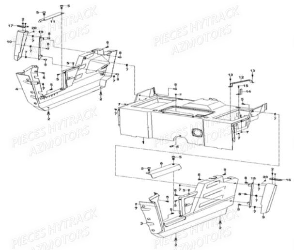 Carrosserie Laterale HYTRACK Pieces SSV JOBBER MAXX 750