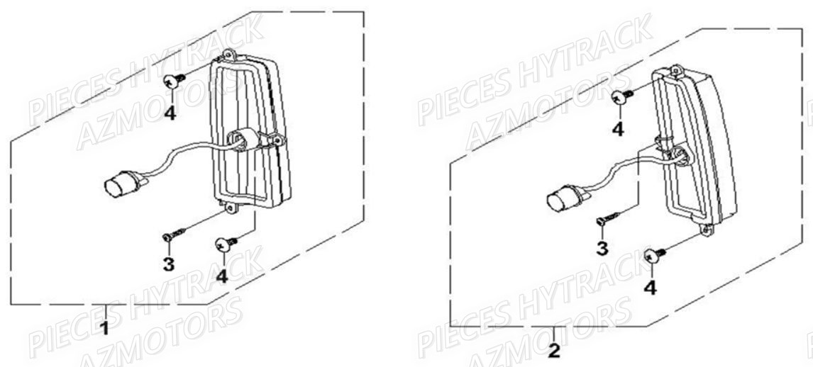 Eclairage Arriere HYTRACK Pieces SSV JOBBER MAXX 750