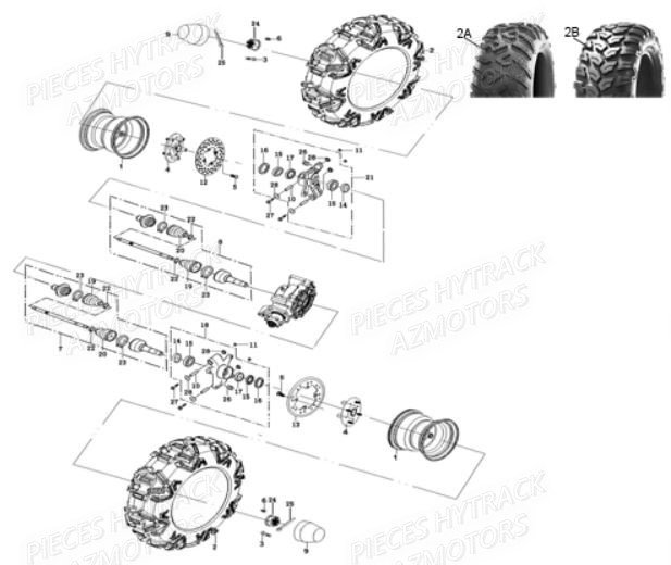 Essieu Arriere HYTRACK Pieces SSV JOBBER MAXX 750