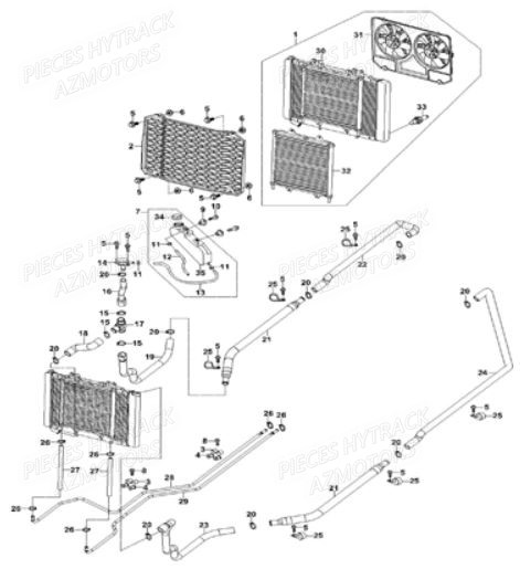 Refroidissement HYTRACK Pieces SSV JOBBER MAXX 750