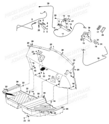 Repose Pieds HYTRACK Pieces SSV JOBBER MAXX 750