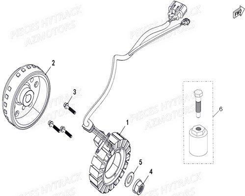 Alternateur HYTRACK Pieces SSV JOBBER T-BOSS 500 EFI EURO 4