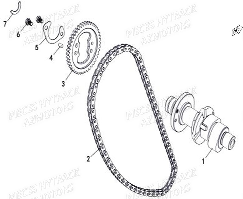 ARBRE A CAMES pour JOBBER T-BOSS 500