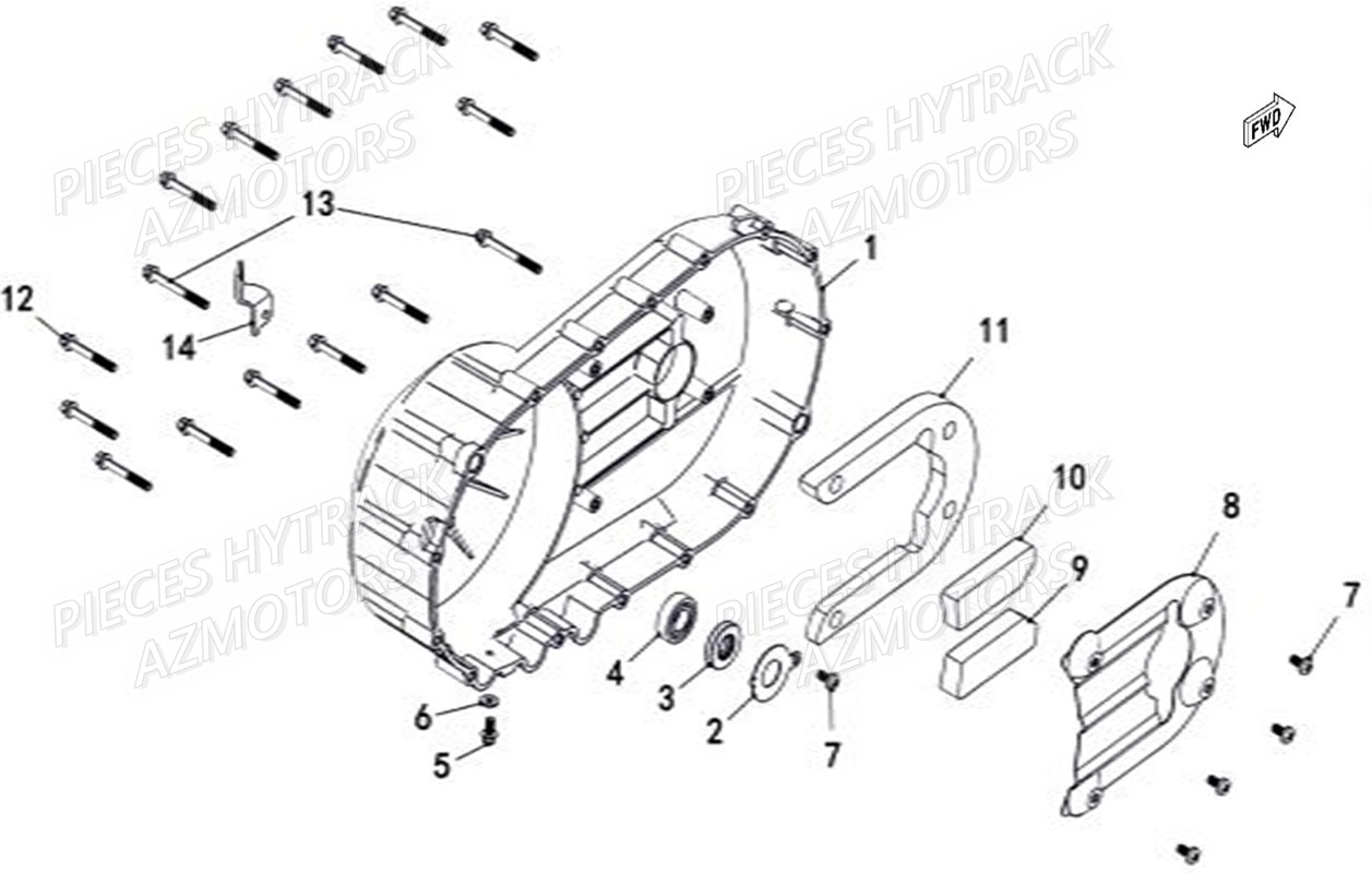 Cache Variateur HYTRACK Pieces SSV JOBBER T-BOSS 500 EFI EURO 4