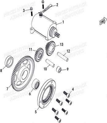 Demarreur HYTRACK Pieces SSV JOBBER T-BOSS 500 EFI EURO 4