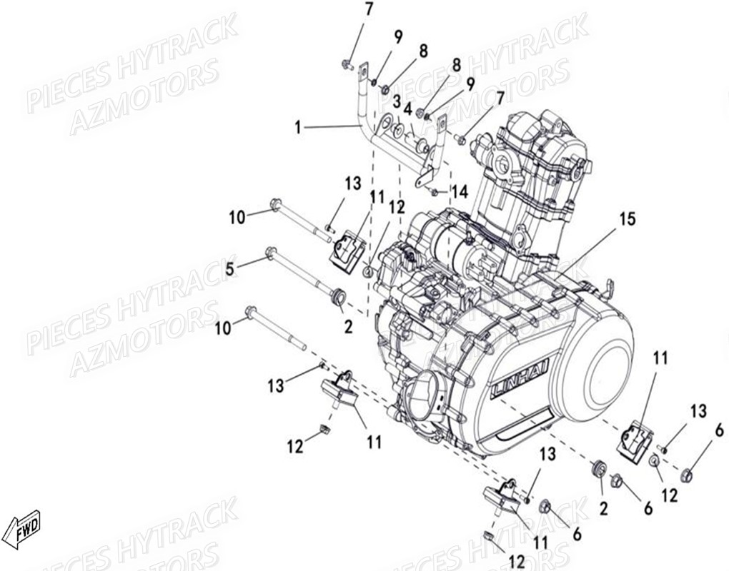 Moteur HYTRACK Pieces SSV JOBBER T-BOSS 500 EFI EURO 4