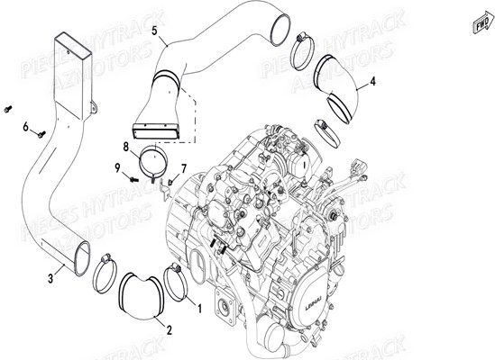 Prises D Air HYTRACK Pieces SSV JOBBER T-BOSS 500 EFI EURO 4