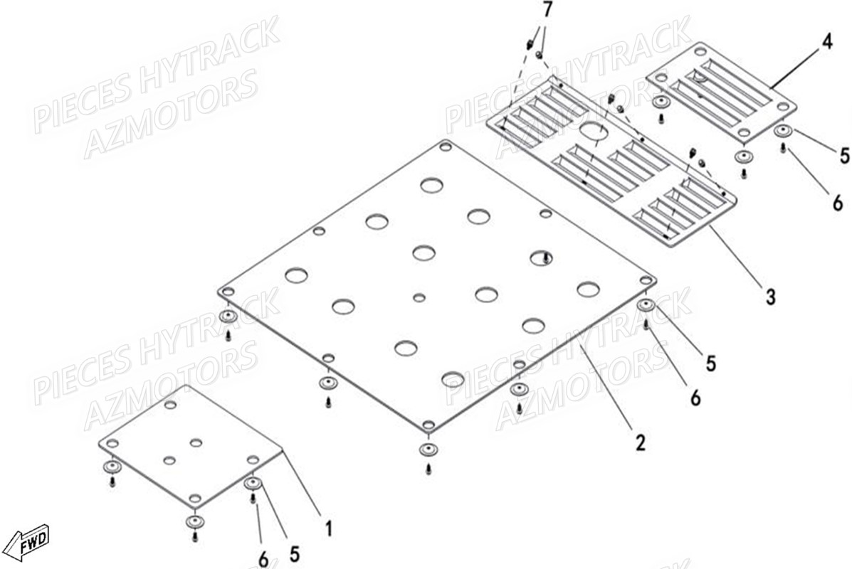 Protection Sous Chassis HYTRACK Pieces SSV JOBBER T-BOSS 500 EFI EURO 4