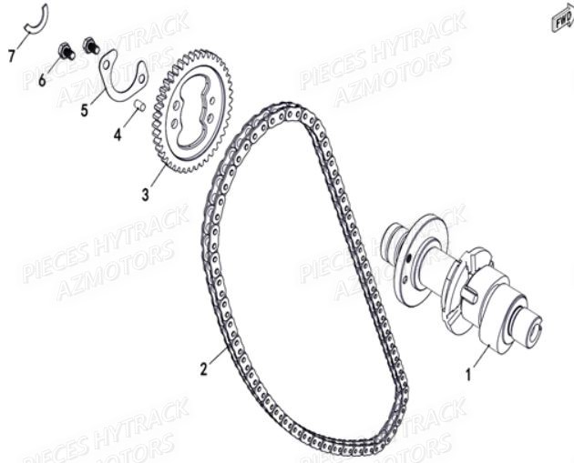 Arbre A Cames HYTRACK Pieces SSV JOBBER T-BOSS 550 EPS EURO 4