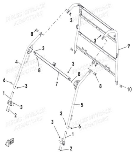 Arceaux HYTRACK Pieces SSV JOBBER T-BOSS 550 EPS EURO 4
