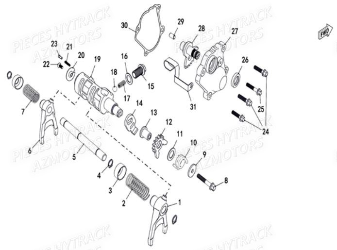 BARILLET HYTRACK Pieces SSV JOBBER T-BOSS 550 EPS EURO 4