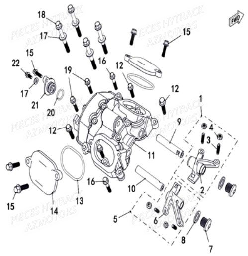 Cache Culbuteurs HYTRACK Pieces SSV JOBBER T-BOSS 550 EPS EURO 4