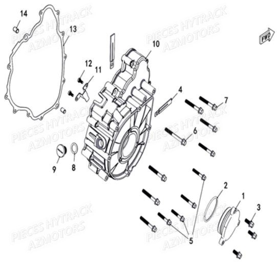 CACHE_CARTER_GAUCHE HYTRACK Pieces SSV JOBBER T-BOSS 550 EPS EURO 4