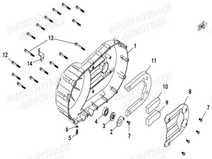 Cache Variateur HYTRACK Pieces SSV JOBBER T-BOSS 550 EPS EURO 4