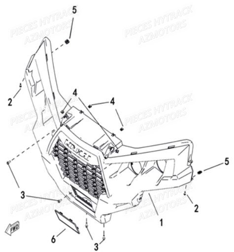 Calandre HYTRACK Pieces SSV JOBBER T-BOSS 550 EPS EURO 4