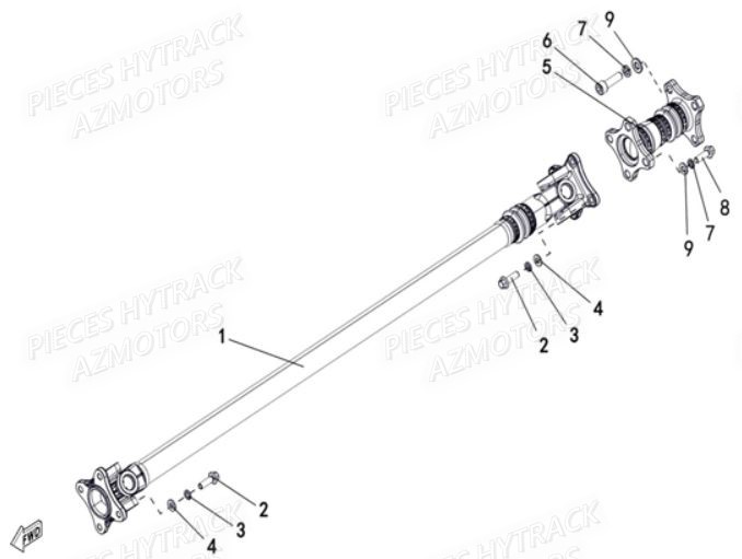 Cardans HYTRACK Pieces SSV JOBBER T-BOSS 550 EPS EURO 4