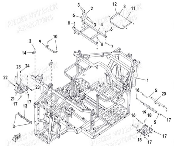 Chassis HYTRACK Pieces SSV JOBBER T-BOSS 550 EPS EURO 4