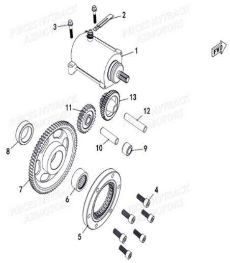 Demarreur HYTRACK Pieces SSV JOBBER T-BOSS 550 EPS EURO 4