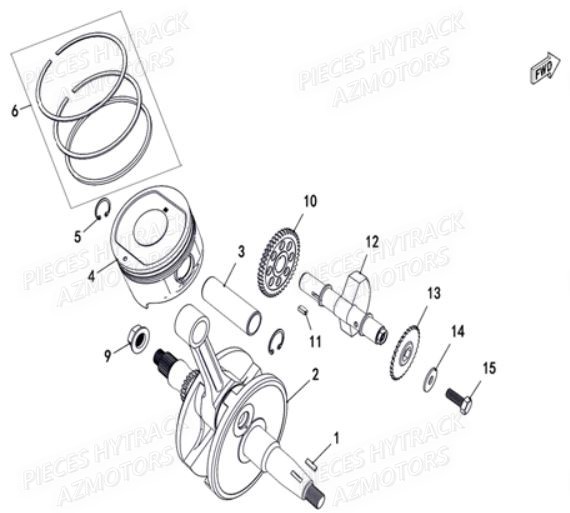Embiellage HYTRACK Pieces SSV JOBBER T-BOSS 550 EPS EURO 4