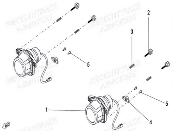 Feux De Croisement HYTRACK Pieces SSV JOBBER T-BOSS 550 EPS EURO 4