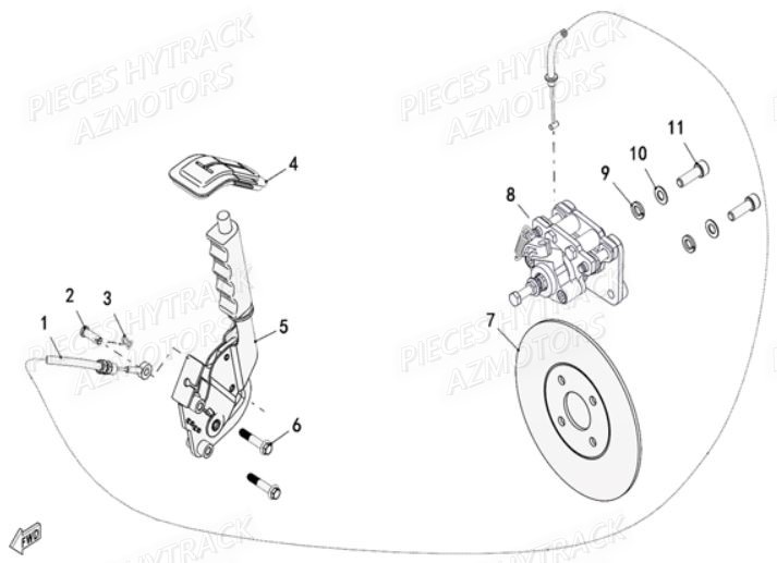 FREIN_DE_PARC HYTRACK Pieces SSV JOBBER T-BOSS 550 EPS EURO 4