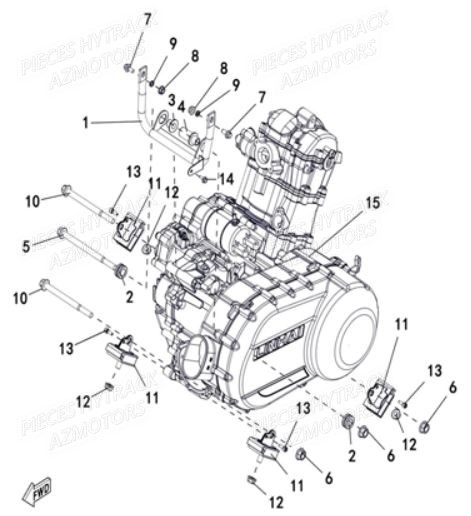 MOTEUR HYTRACK Pieces SSV JOBBER T-BOSS 550 EPS EURO 4