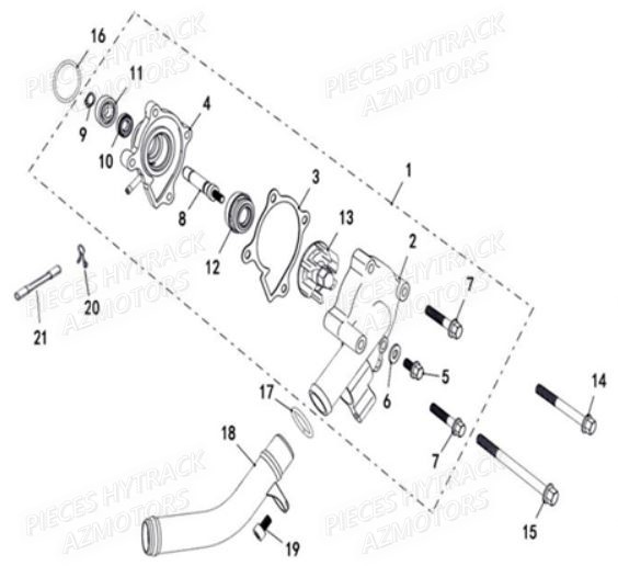 Pompe A Eau HYTRACK Pieces SSV JOBBER T-BOSS 550 EPS EURO 4