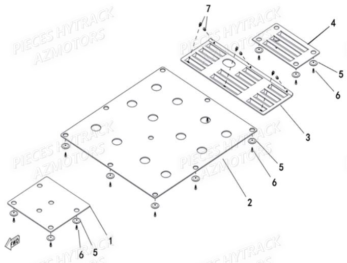 Protection Sous Chassis HYTRACK Pieces SSV JOBBER T-BOSS 550 EPS EURO 4