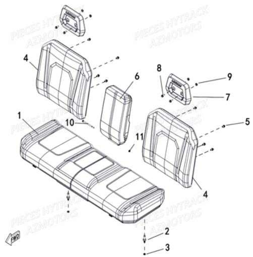 Sieges HYTRACK Pieces SSV JOBBER T-BOSS 550 EPS EURO 4