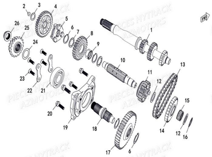 TRANSMISSION_1 HYTRACK Pieces SSV JOBBER T-BOSS 550 EPS EURO 4