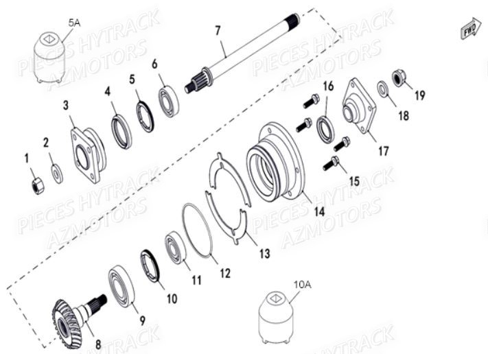 Transmission 2 HYTRACK Pieces SSV JOBBER T-BOSS 550 EPS EURO 4