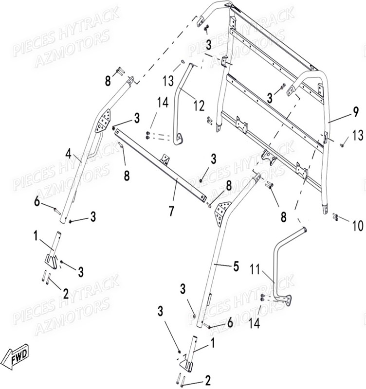 Arceaux HYTRACK Pieces SSV JOBBER T-BOSS 570