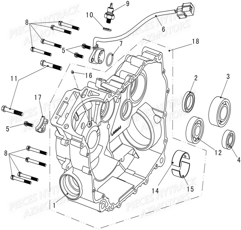 CARTER MOTEUR DROIT HYTRACK JOBBER T BOSS 570