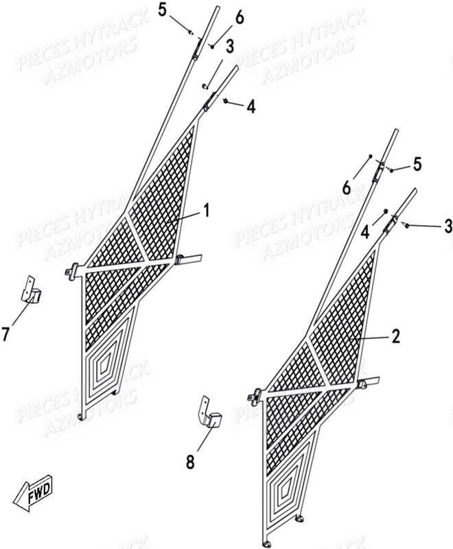 Filets De Protection HYTRACK Pieces SSV JOBBER T-BOSS 570