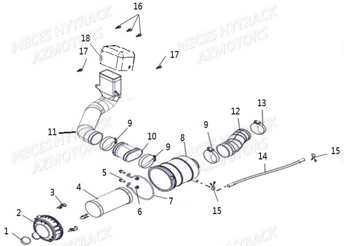 FILTRE_A_AIR HYTRACK Pieces SSV JOBBER T-BOSS 570