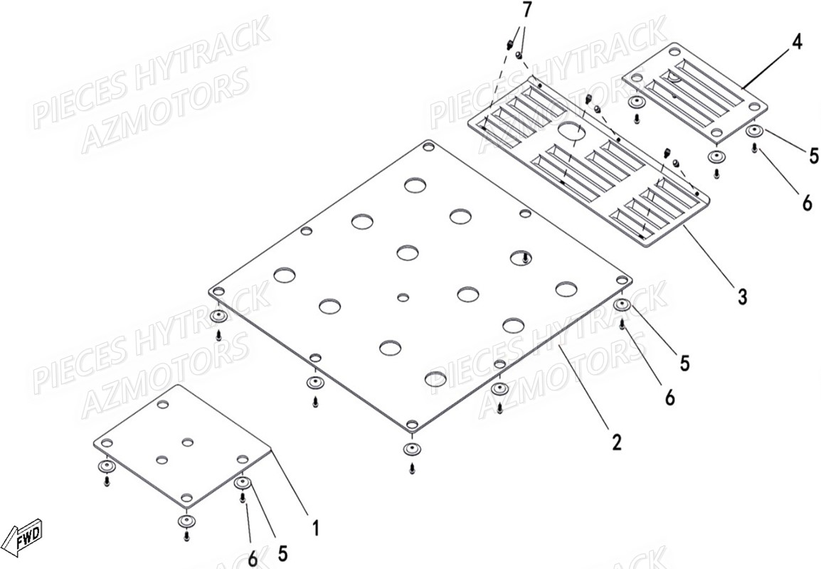 Protection Sous Chassis HYTRACK Pieces SSV JOBBER T-BOSS 570