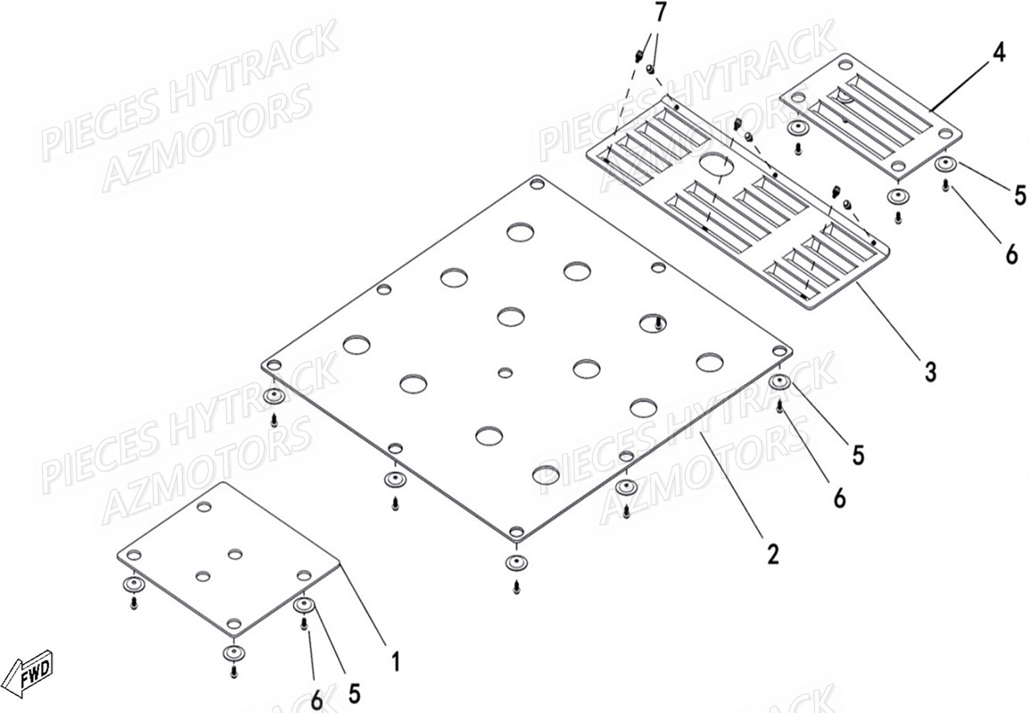 Protection Sous Chassis HYTRACK Pieces SSV JOBBER T-BOSS 570