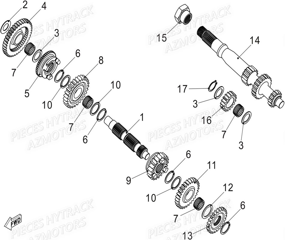 Transmission 1 HYTRACK Pieces SSV JOBBER T-BOSS 570