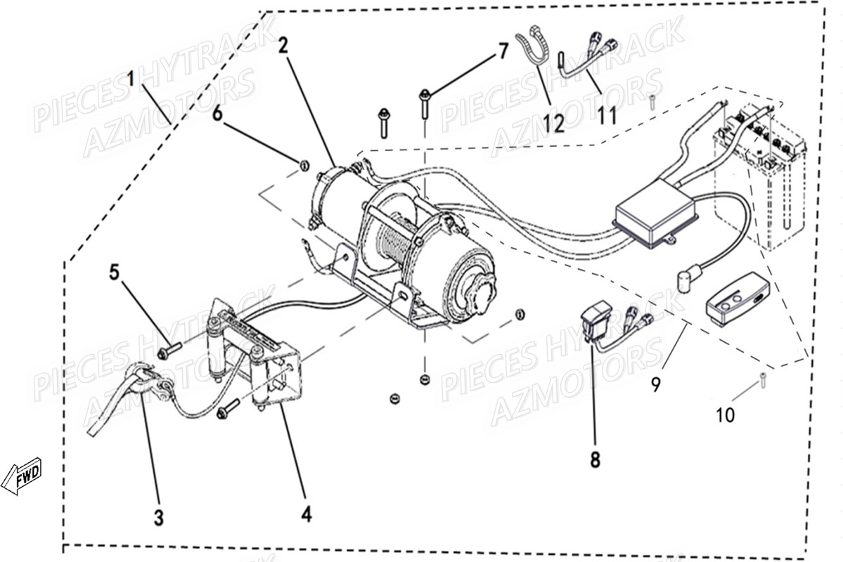 Treuil (options) AZMOTORS Pieces SSV JOBBER T-BOSS 570