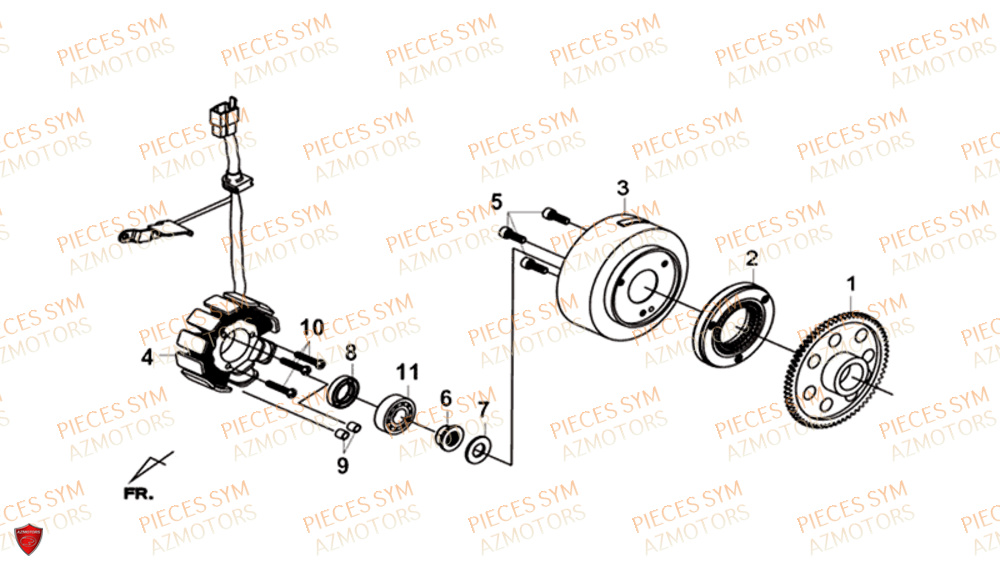 Allumage SYM Pièces JOYMAX Z 300I ABS - LW30W1-EU (2019)