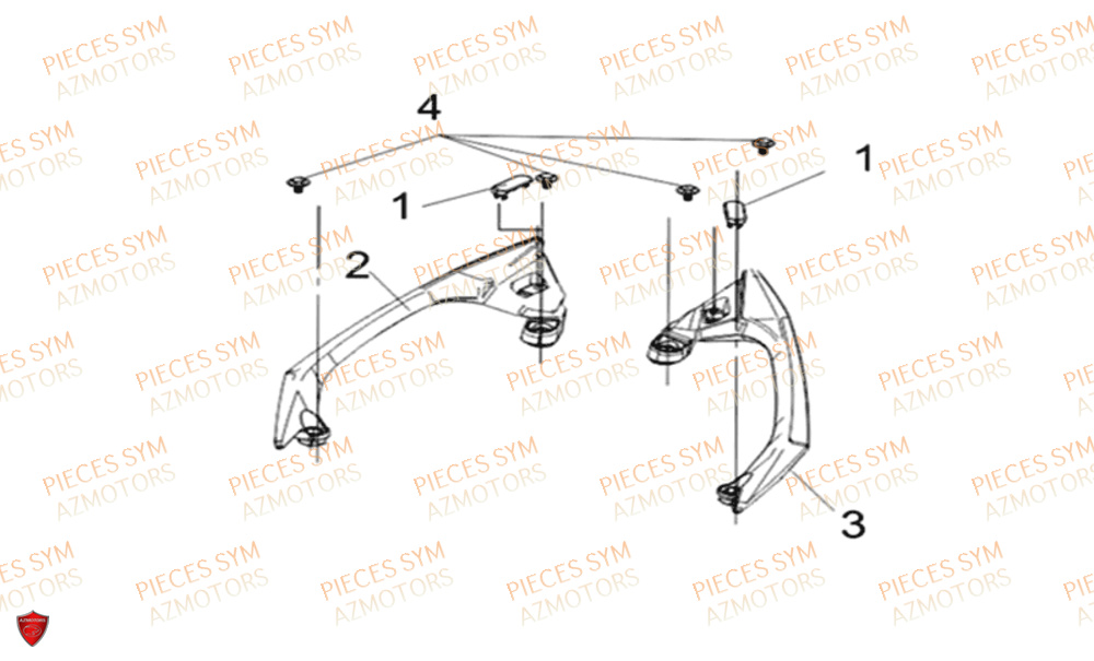 Arceau SYM Pièces JOYMAX Z 300I ABS - LW30W1-EU (2019)