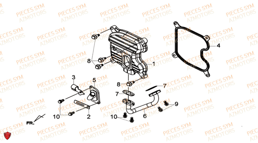 Couvre Culasse SYM Pièces JOYMAX Z 300I ABS - LW30W1-EU (2019)